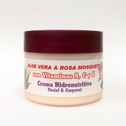 CREMA HIDRONUTRITIVA ALOE + ROSA MOSQUETA + VIT.A,CyE(250ml)