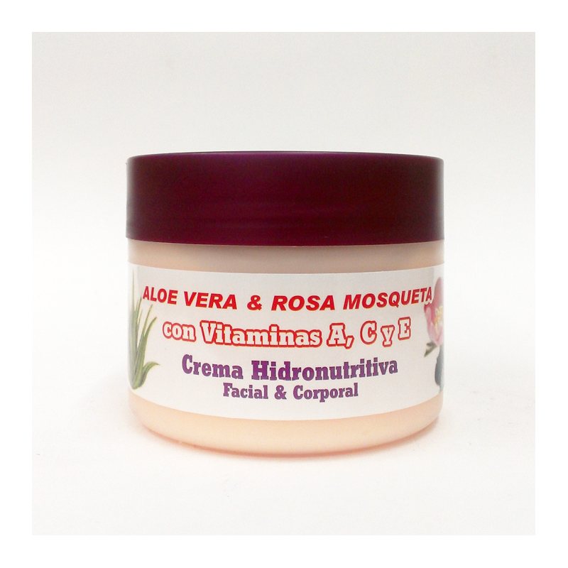 CREMA HIDRONUTRITIVA ALOE + ROSA MOSQUETA + VIT.A,CyE(250ml)