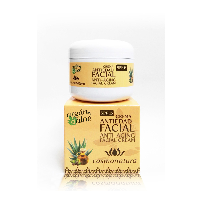 CREMA FACIAL ANTIARRUGAS 24H ARGAN - ALOE(125 ml)
