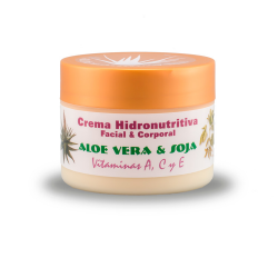 CREMA HIDRONUTRITIVA ALOE + SOJA + VIT.A+C+E  (250 ml)